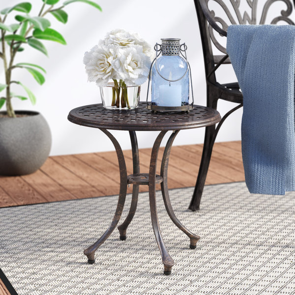 Charlton Home® Kastner Metal Outdoor Side Table & Reviews Wayfair